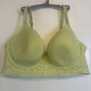 Cacique Cotton‎ Lightly Lined T-shirt Bra Underwire Longline Lace Size 42DD